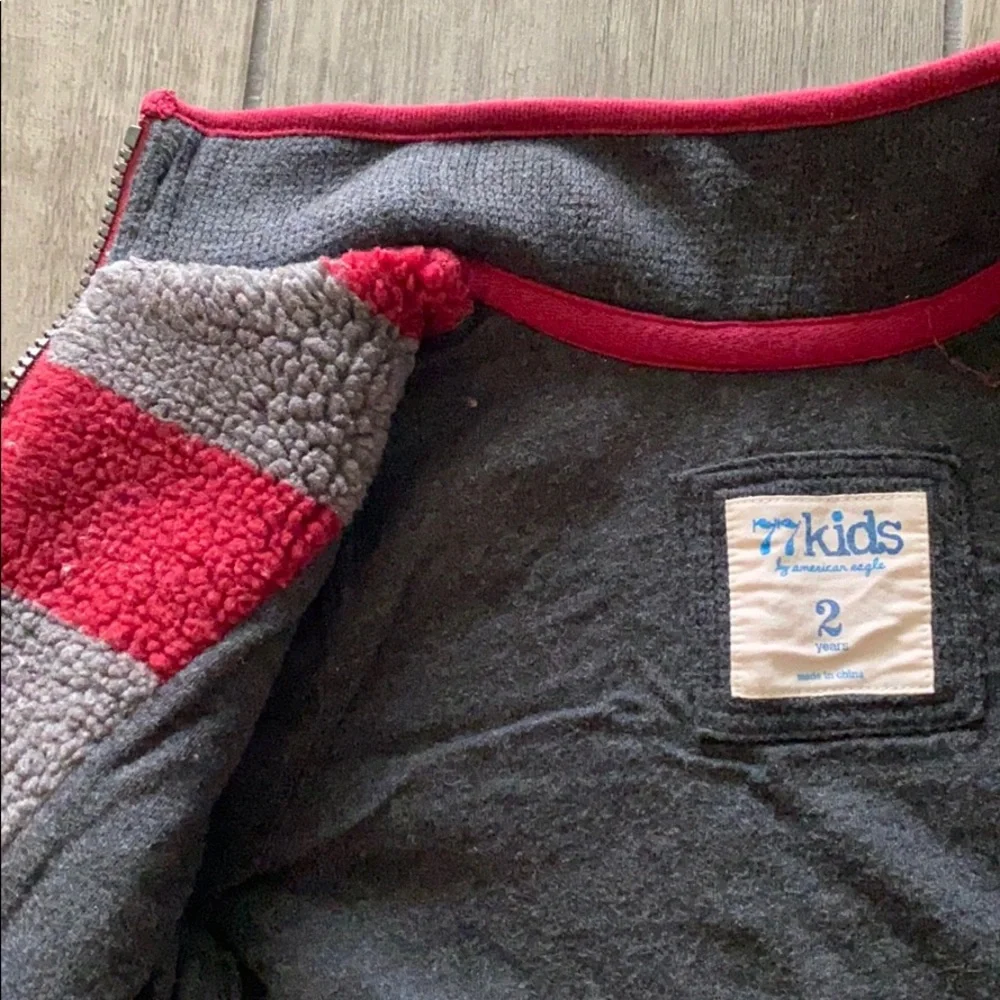 77 Kids Boys lined Jacket/Coat - Red
